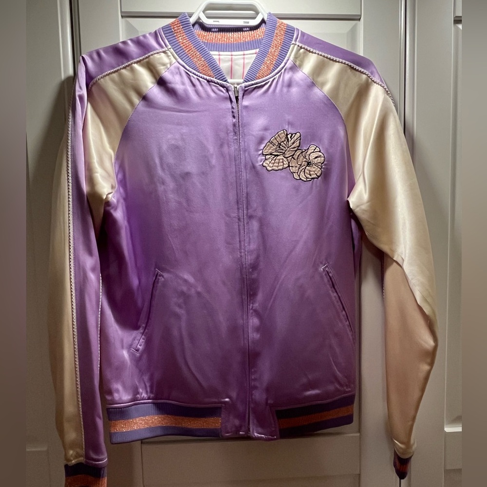 Opening Ceremony Silk Reversible Varsity Jacket